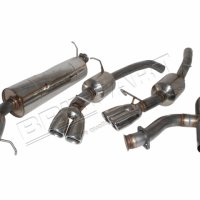 Kit impianto scarico acciaio inox DOUBLE S, SPORT SYSTEM, motori diesel 2.5, scarico doppio